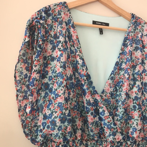 BCBG Paris Flower Ruffle Dress Size XXL - Picture 5 of 14